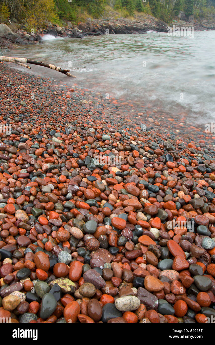 Cobble Beach, Sugarloaf Cove State Natural Area, Minnesota Stock Photo