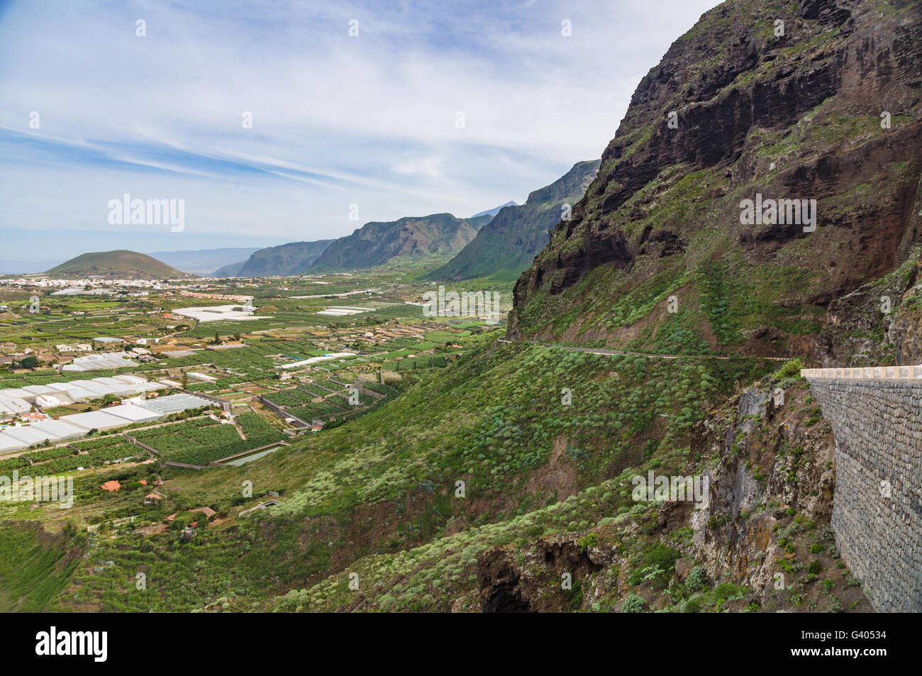 View on northern part of Tenerife island from Mirador de la Monja, Spain Stock Photo