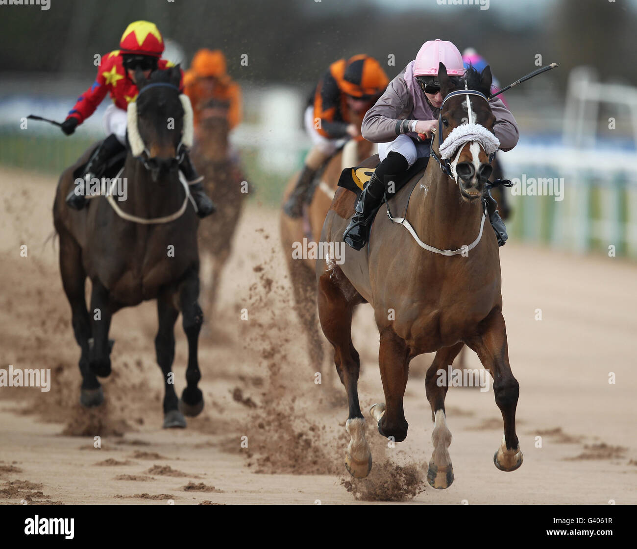Horse Racing Blue Square Winter Carnival Southwell Racecourse