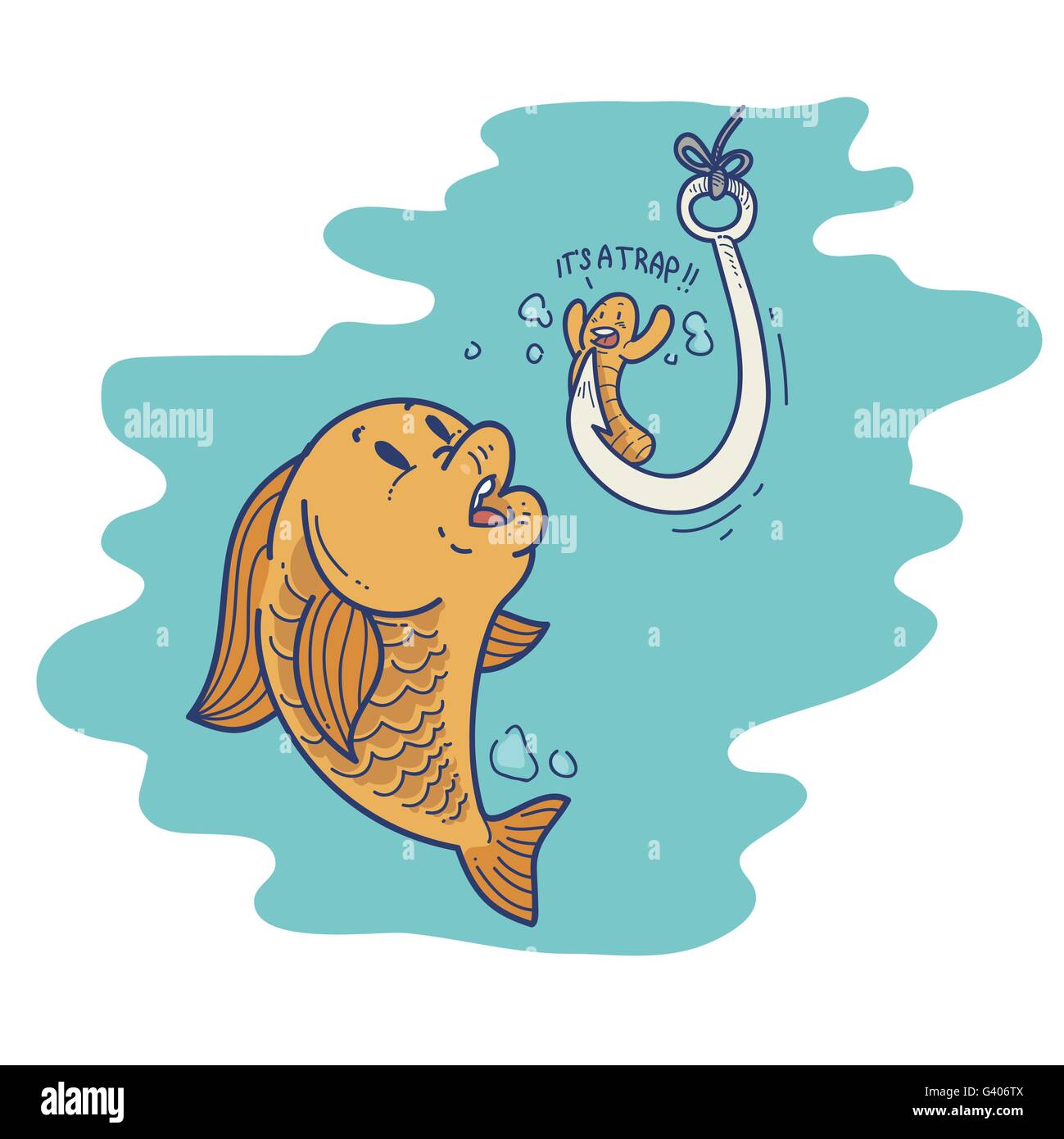 Fishing bait cartoon Stock Vector Image & Art - Alamy
