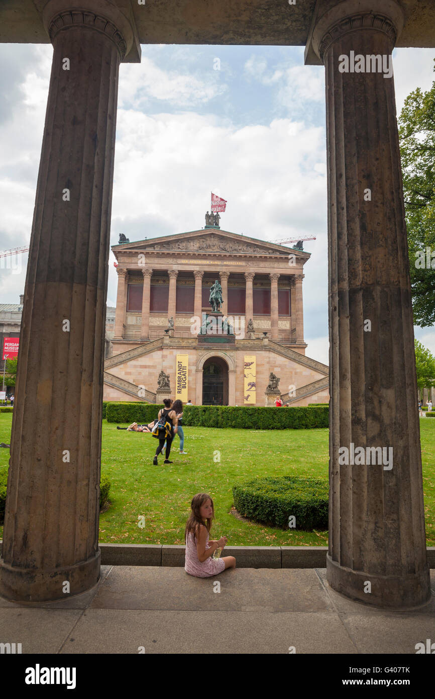 Old National Gallery, Old Museum, Museum Island, Berlin Mitte, Germany Stock Photo