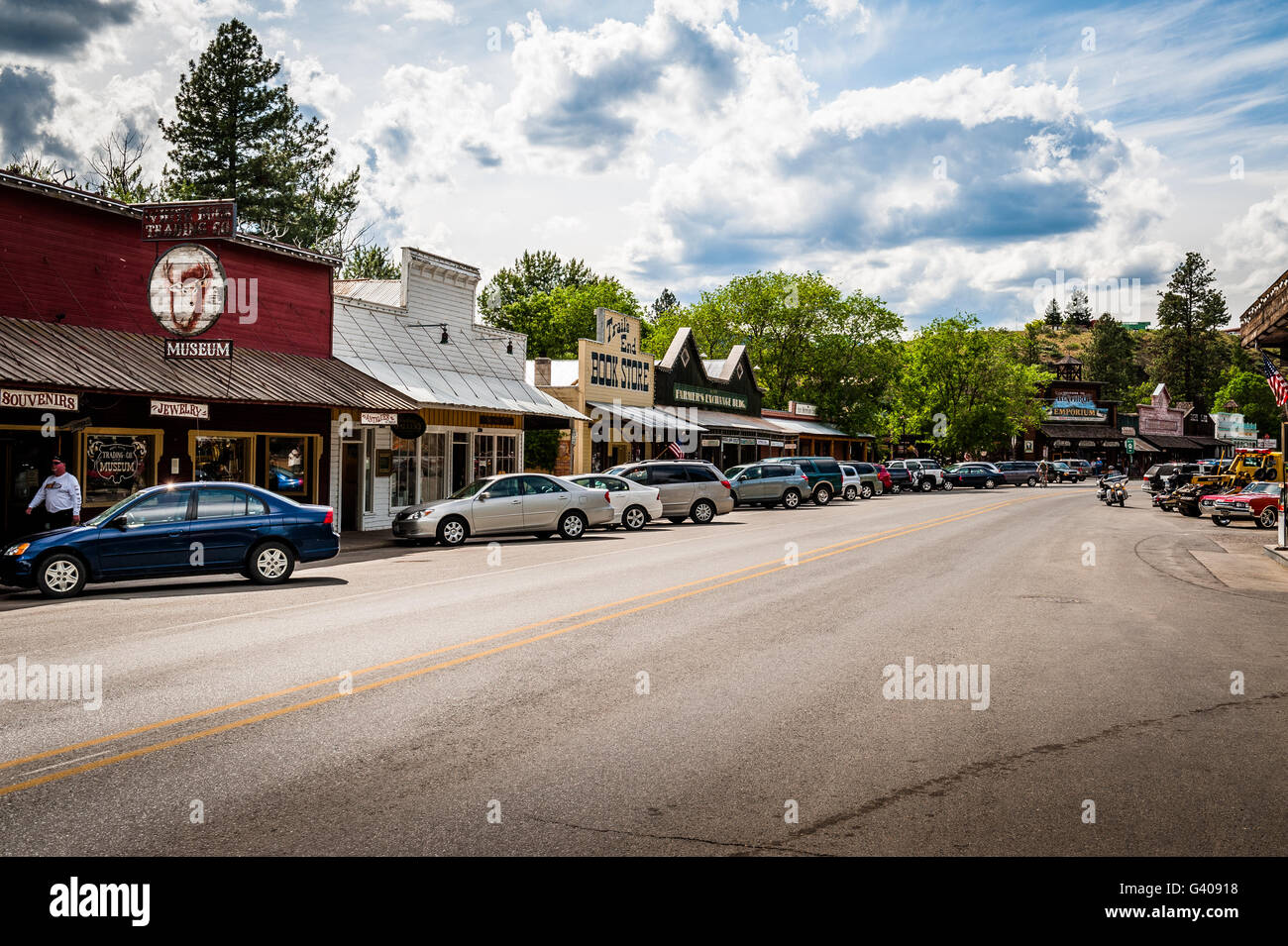 main street of Winthrop small western city, and popular tourist