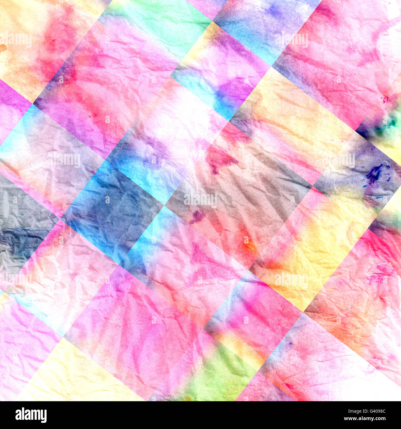 Abstract colorful watercolor background with different geometric ...