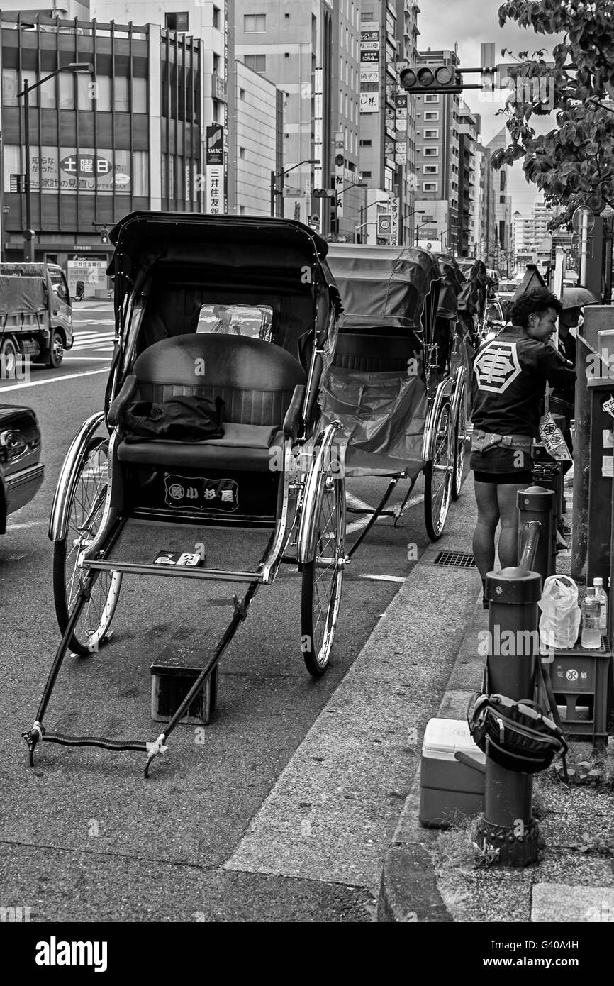 Rickshaw in Tokyo Stock Photo