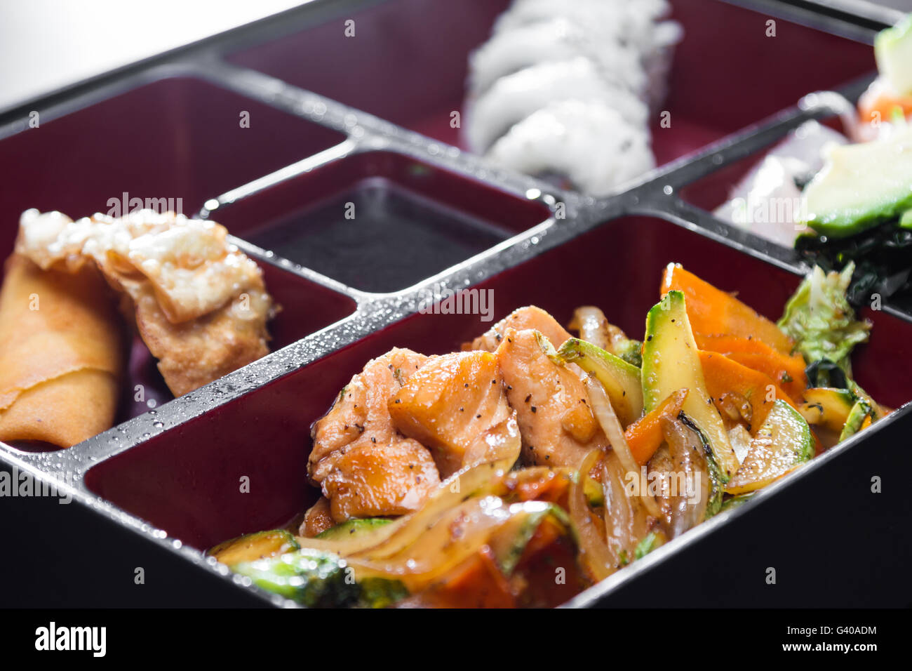 delicious meal prepared and presented restaurant style with fresh ingredients pre served as a on the go lunch choice Stock Photo