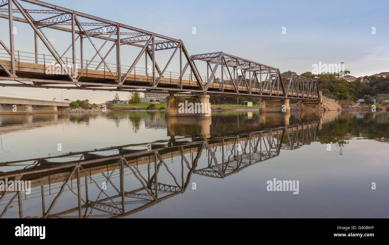 Bridges at Scamander River, Tasmania Stock Photo Alamy
