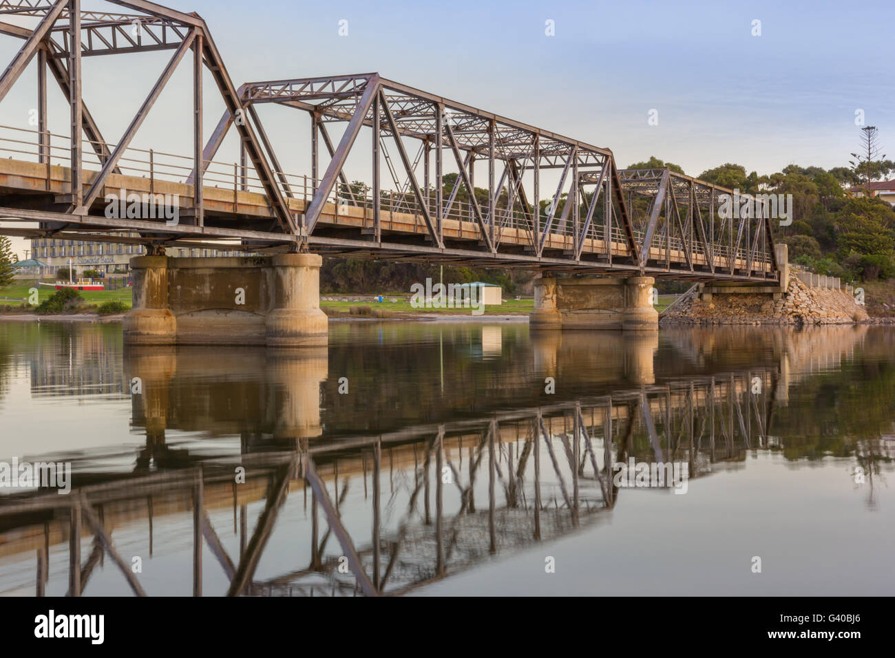 Bridges at Scamander River, Tasmania Stock Photo Alamy