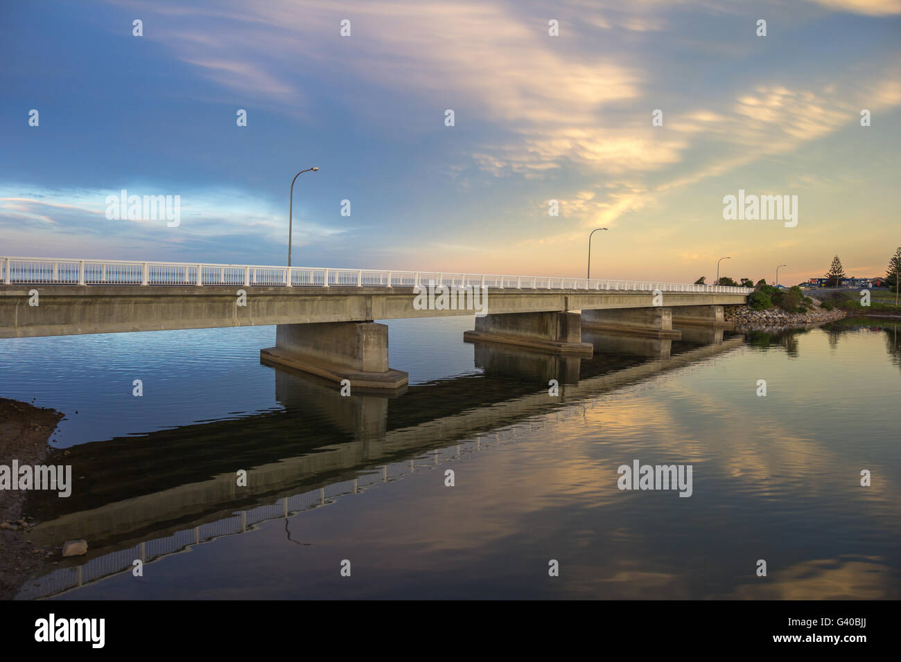 Bridges at Scamander River, Tasmania Stock Photo Alamy
