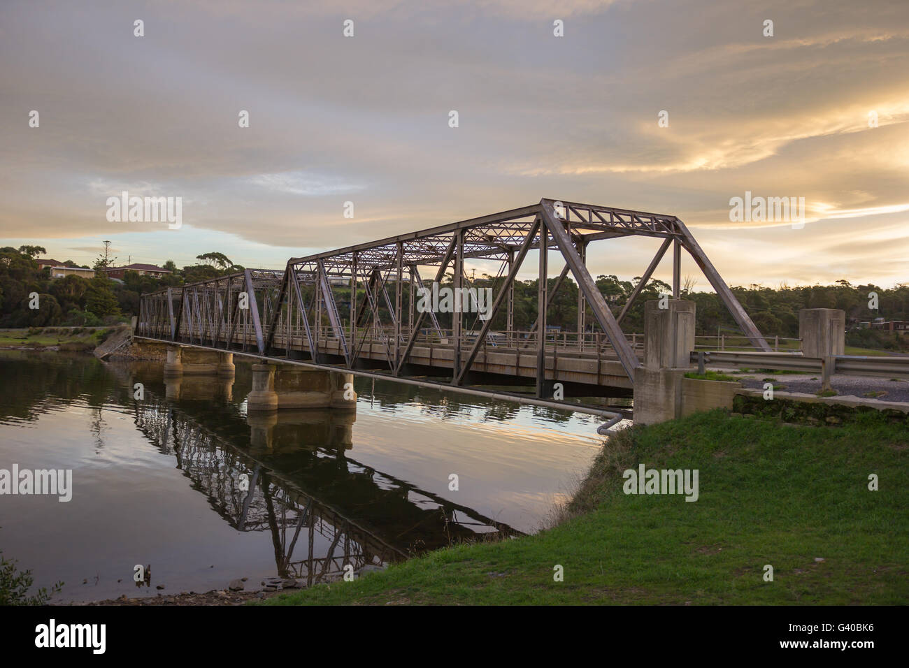 Bridges at Scamander River, Tasmania Stock Photo Alamy