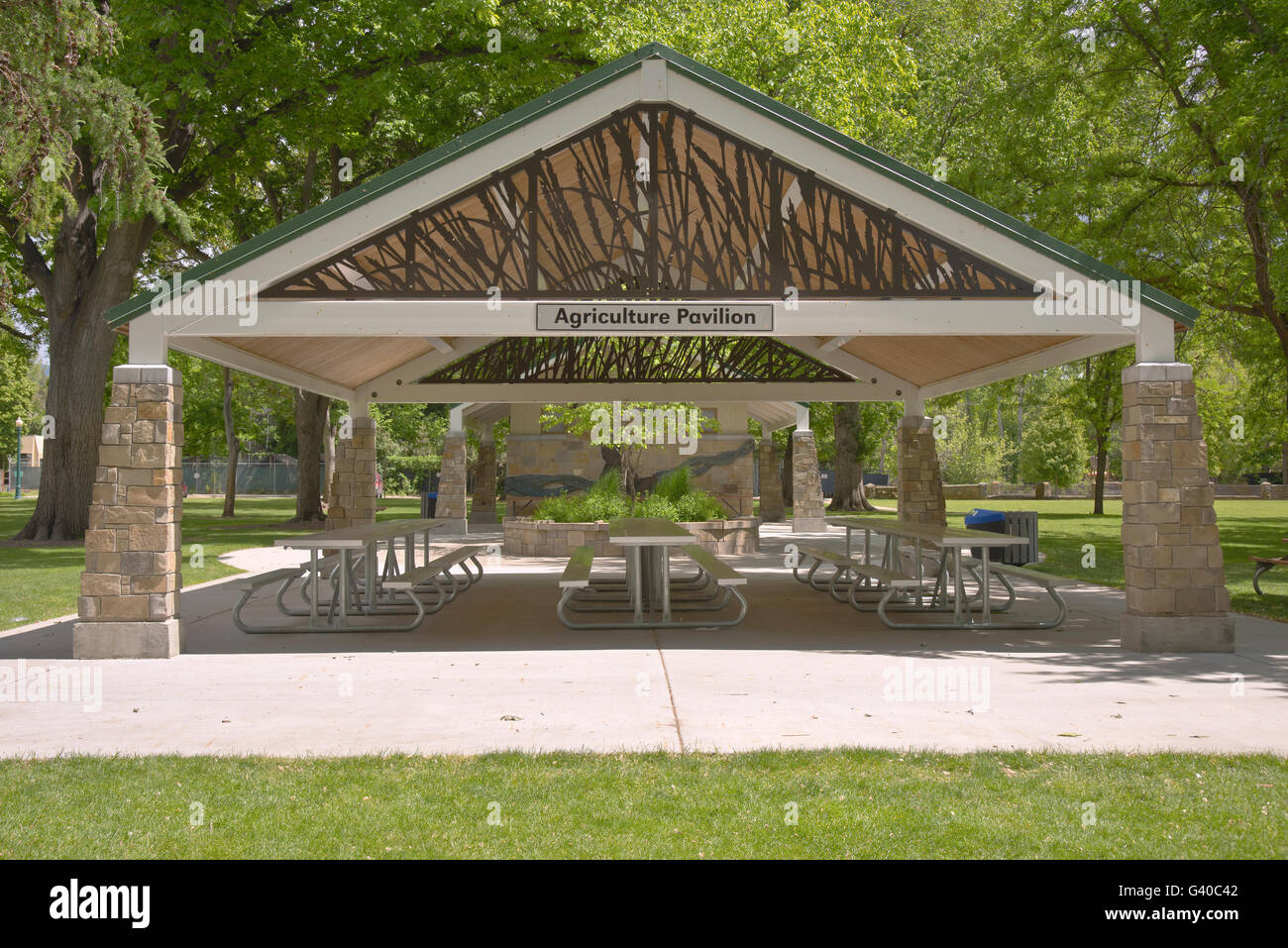 Agriculture pavillion in a public park Boise Idaho Stock Photo Alamy