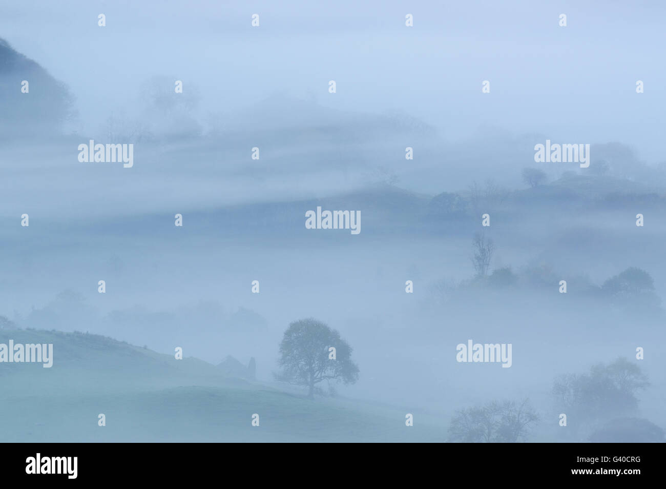 Mist, Gwynant Valley, Eryri, Stock Photo