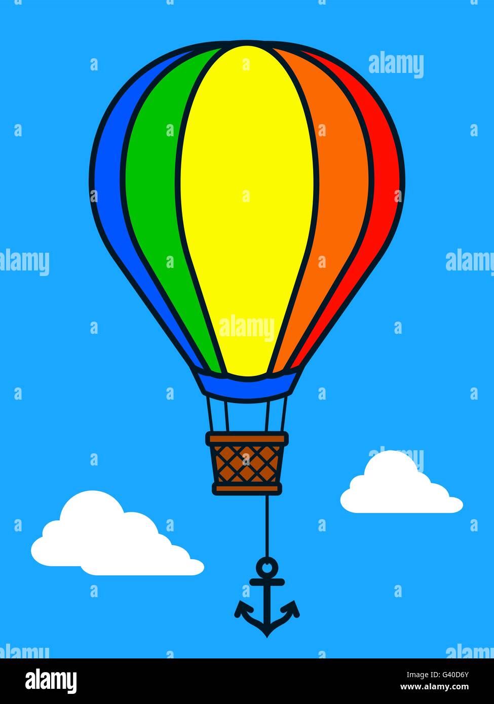 hot air balloon illustration high resolution stock photography and images alamy