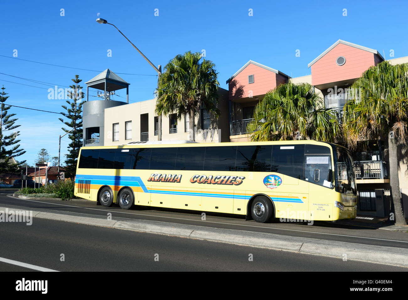 Local public bus transport, Kiama Coaches, Illawarra Coast, New South Wales, NSW, Australia Stock Photo