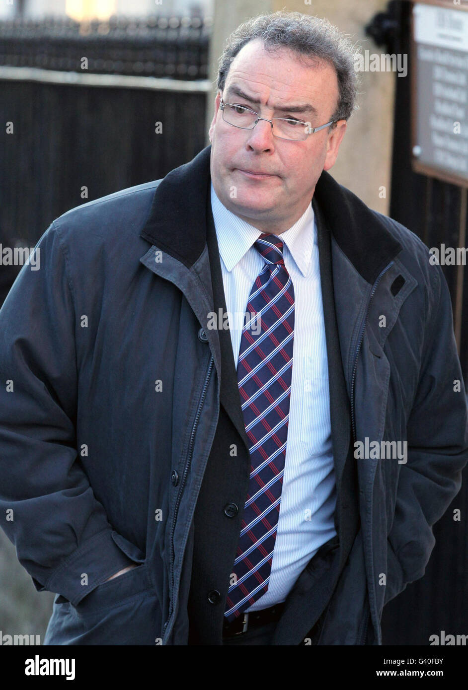Witness David Lowrie leaves Lanark Sheriff Court, where a fatal