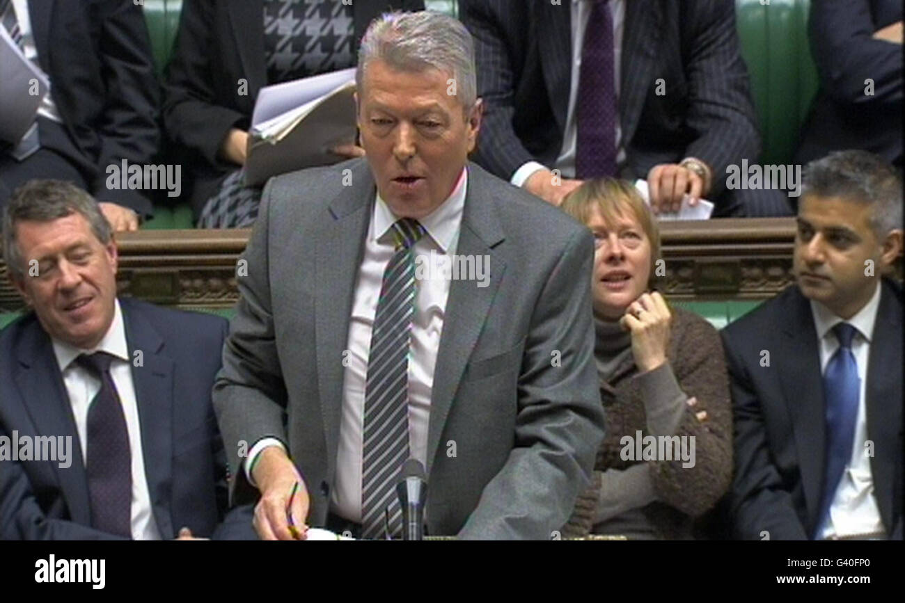 Shadow Chancellor of the Exchequer, speaks in the House of Commons, London. Stock Photo