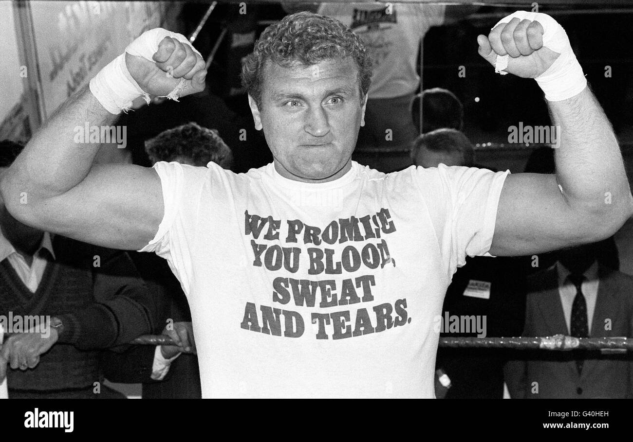 File picture of boxer Joe Bugner before his 1987 fight against Frank