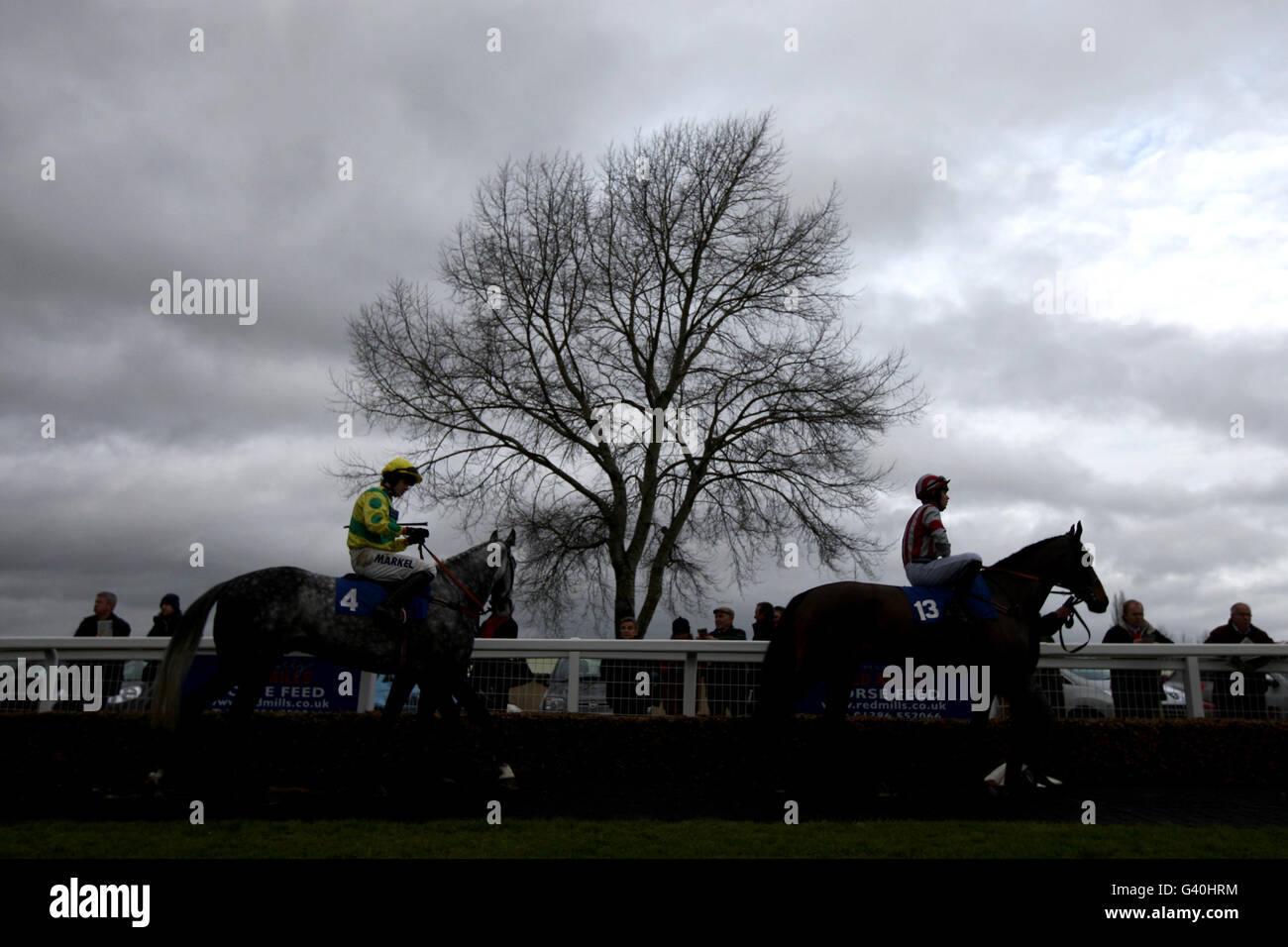 Horse Racing - Hereford Racecourse Stock Photo