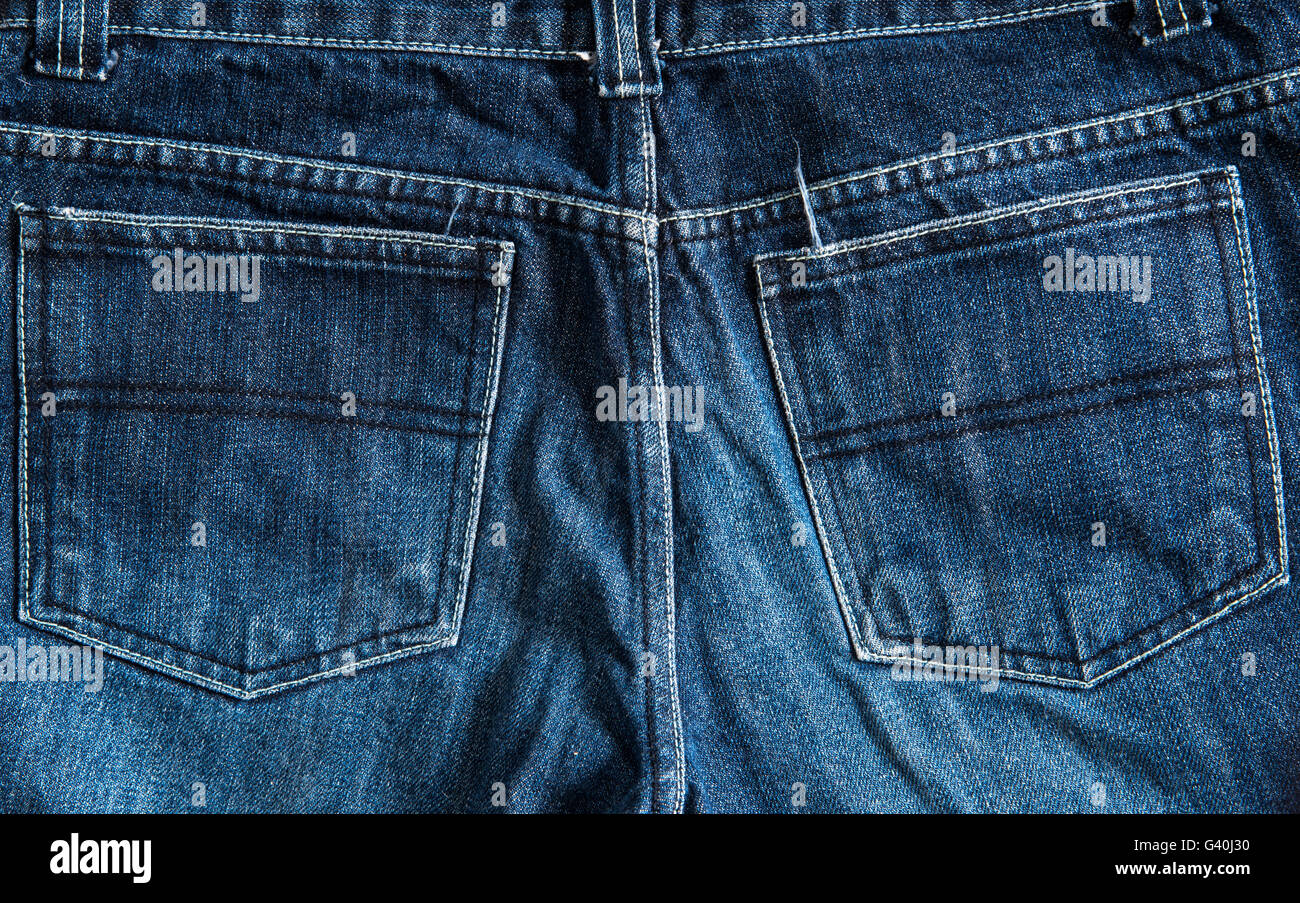 Back pocket Jeans texture Stock Photo - Alamy