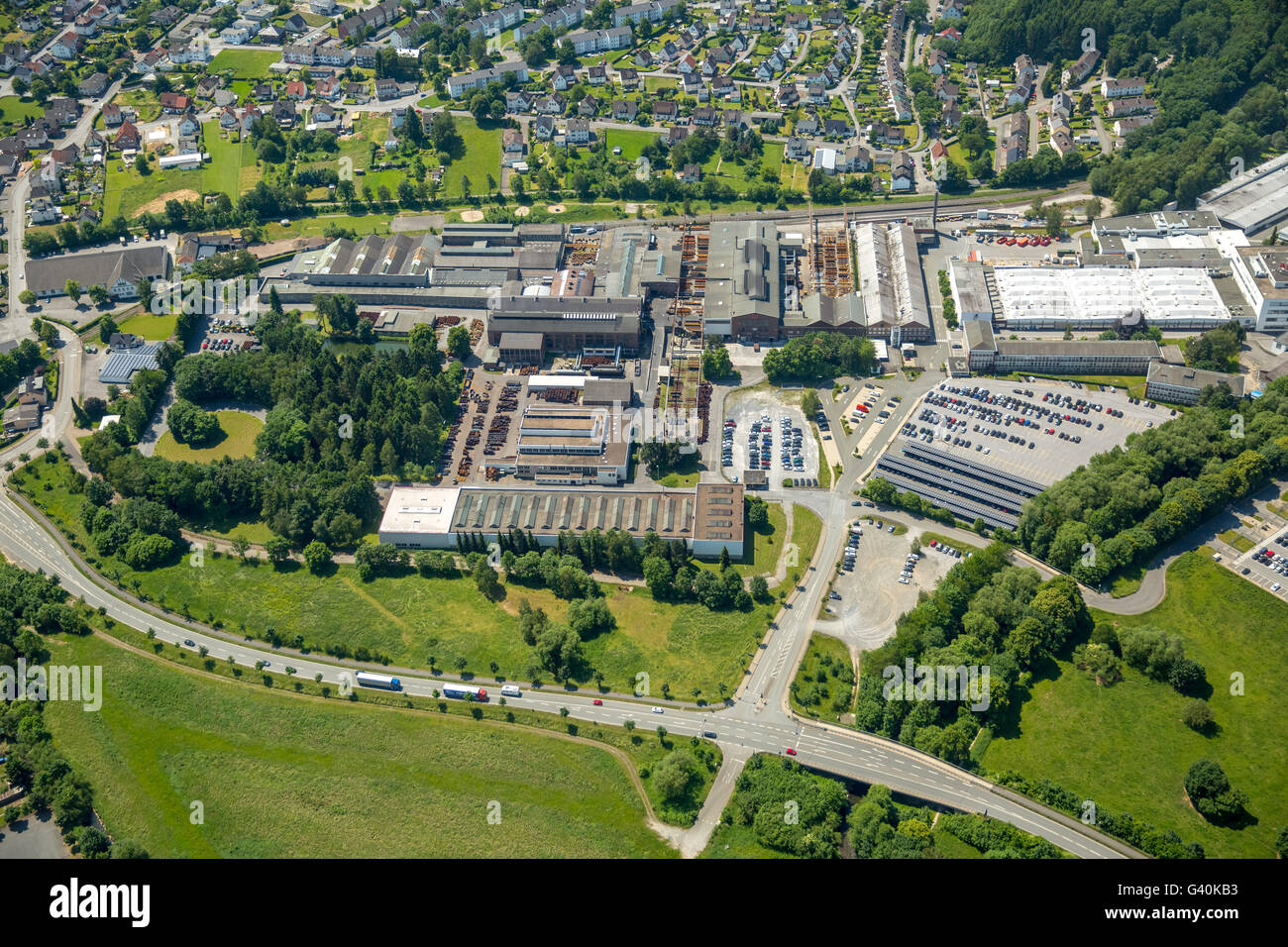 Aerial view, SiepmannWerke GmbH & Co KG, AEG Power Solutions GmbH