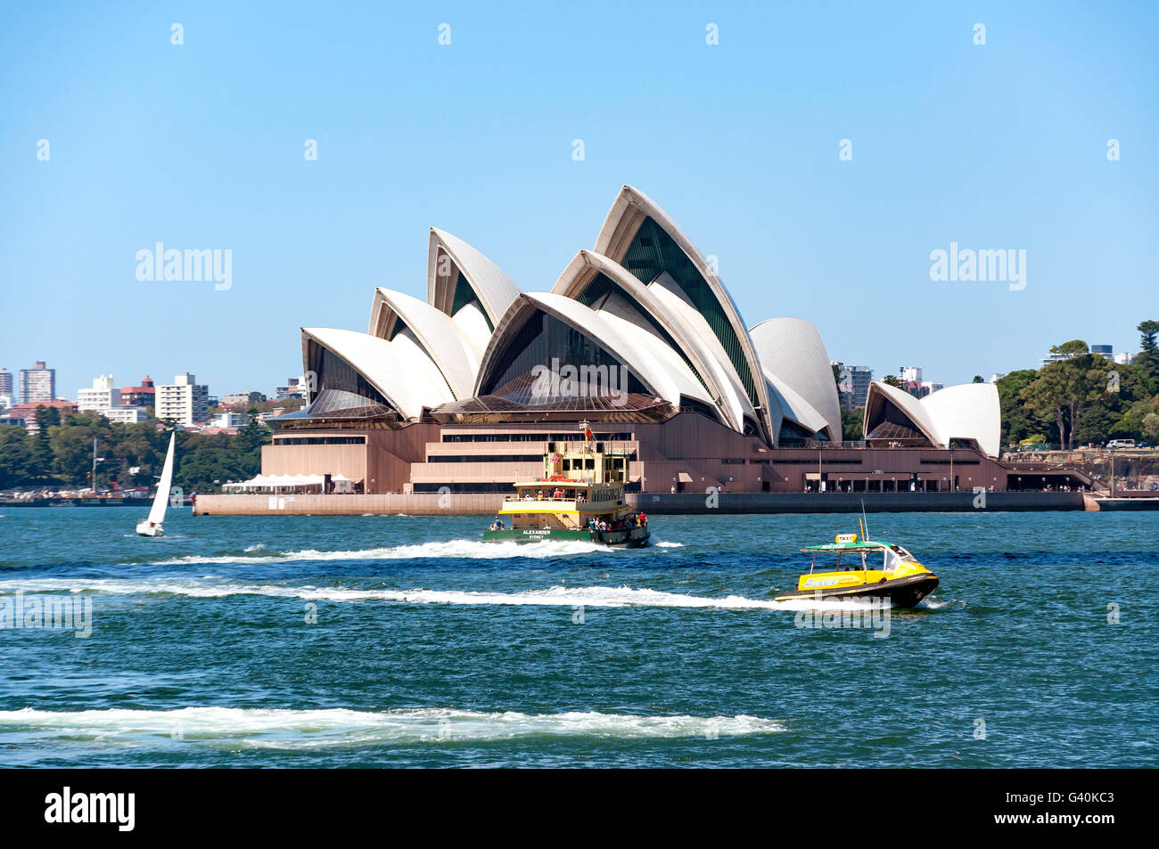 Sydney Opera House on Sydney Harbour, Sydney, New South Wales, Australia Stock Photo