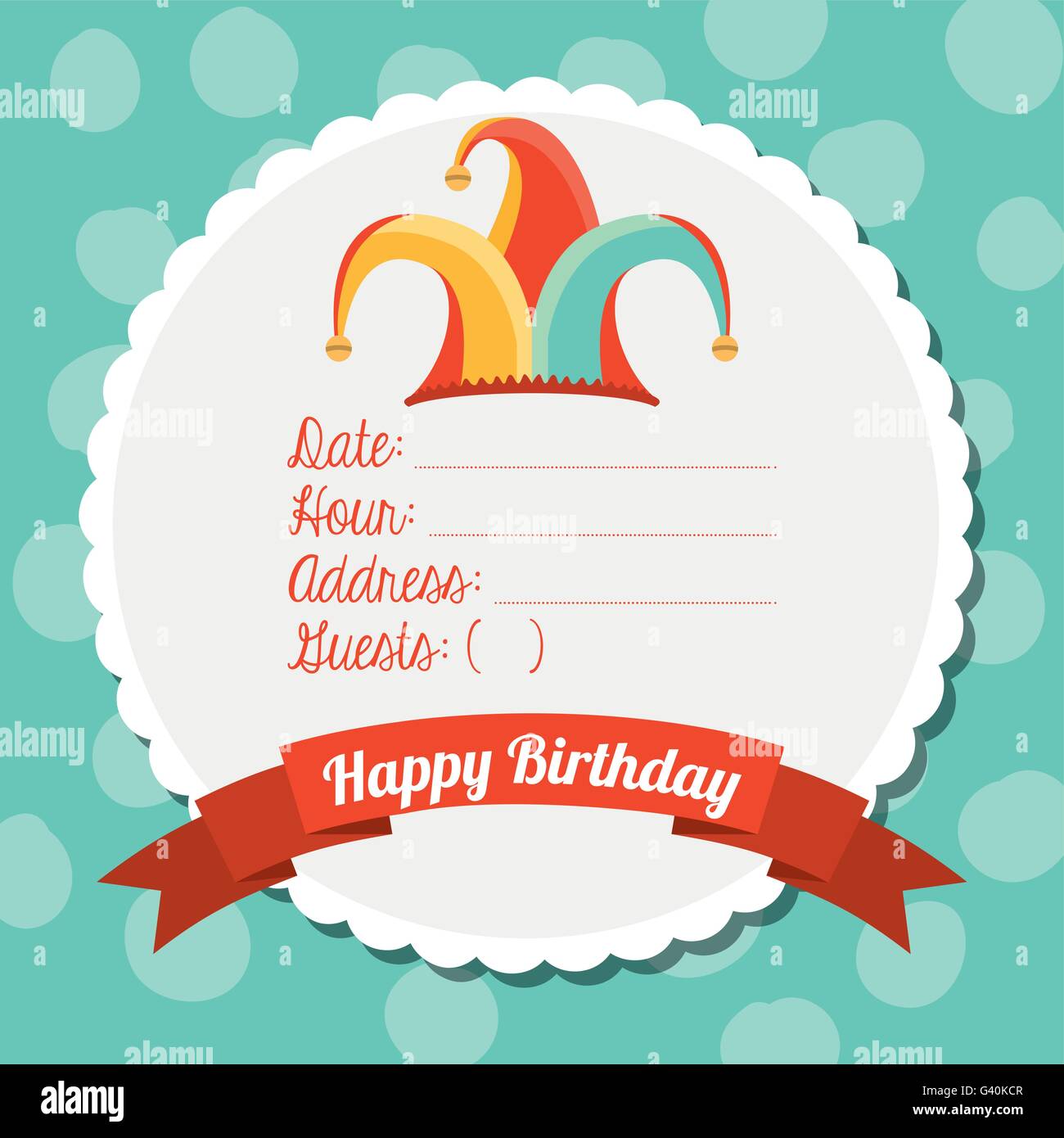 birthday invitation design Stock Vector Image & Art - Alamy