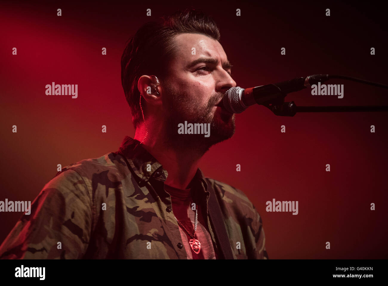 Liam Fray of The Courteeners performs on stage at the 02 Forum Kentish Town on March 3, 2016 in London, England. Stock Photo