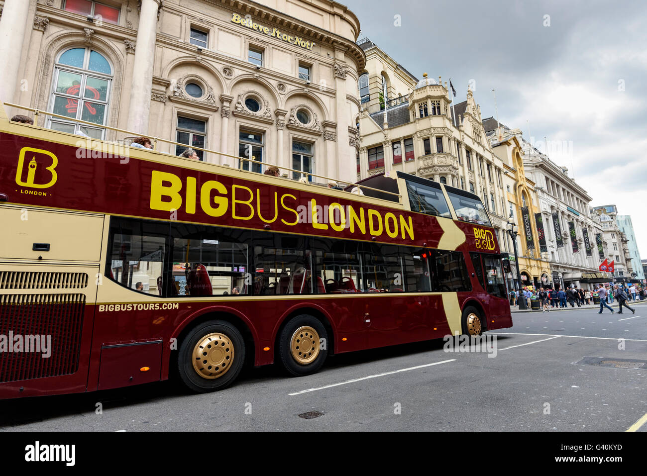 BigBus London open top sightseeing bus, UK. Stock Photo