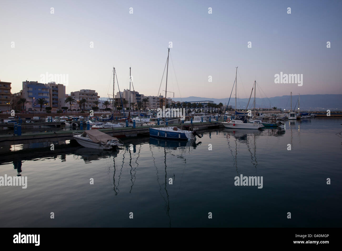 Harbour of El Puerto, Roquetas de Mar, Costa de Almeria, Andalusia, Spain, Europe Stock Photo