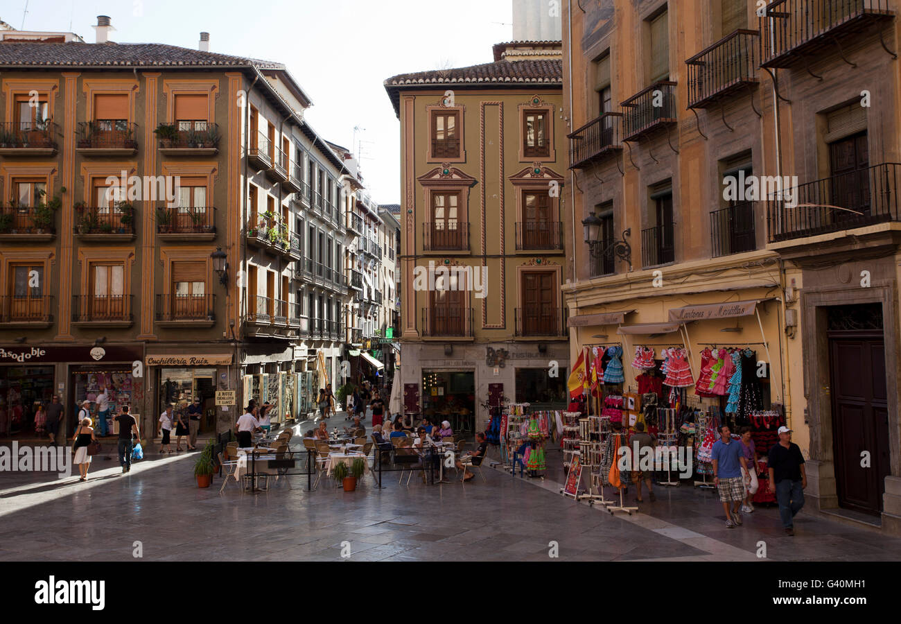 Souvenir shops, city of Granada, Andalusia, Spain, Europe Stock Photo