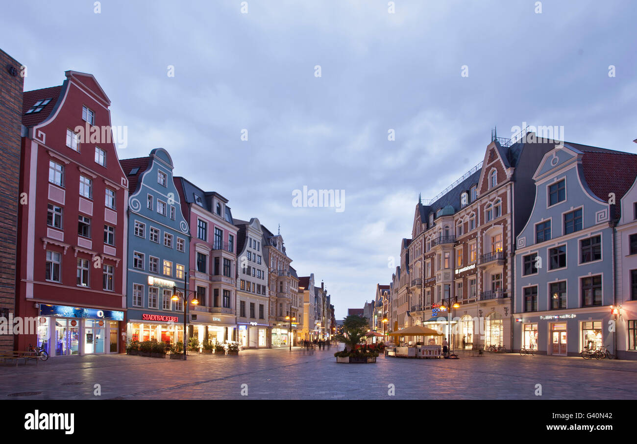 Kroepeliner strasse street rostock mecklenburg western hi-res stock ...
