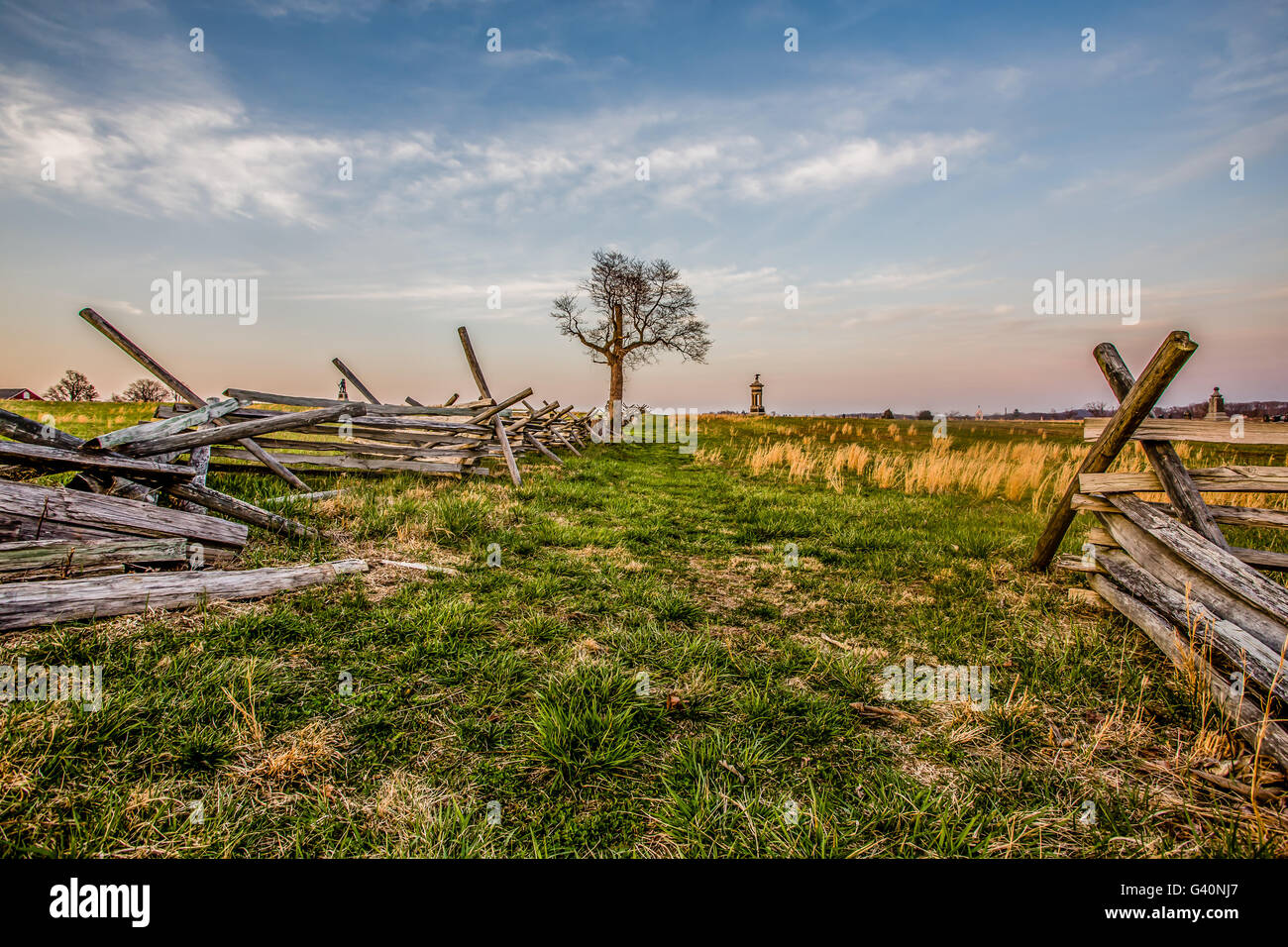 Out and about on this old historic battlefield. Stock Photo