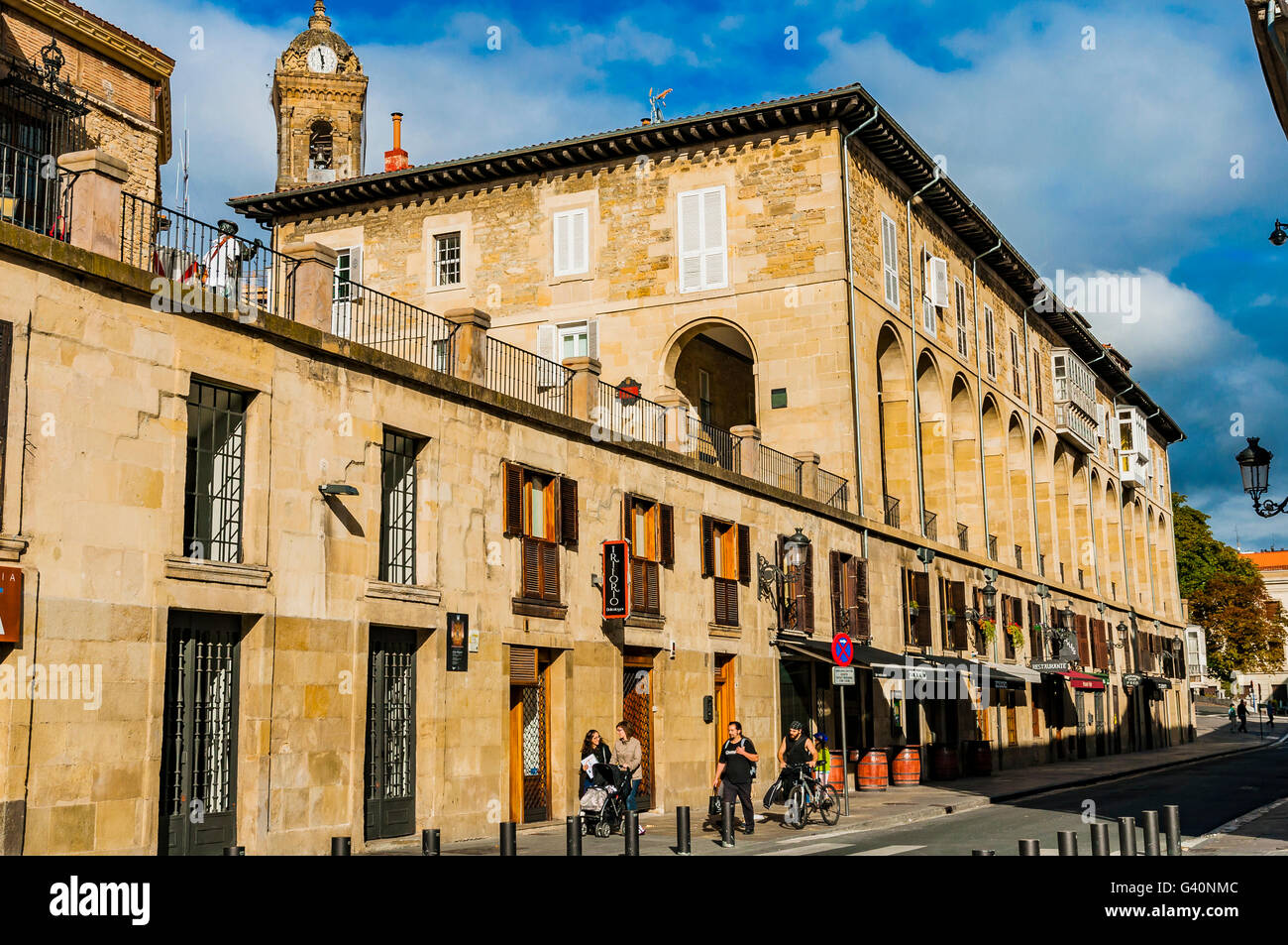 Los Arquillos house. Traditional architecture in Old Town. Vitoria-Gasteiz, Álava, Basque Country, Spain, Europe Stock Photo