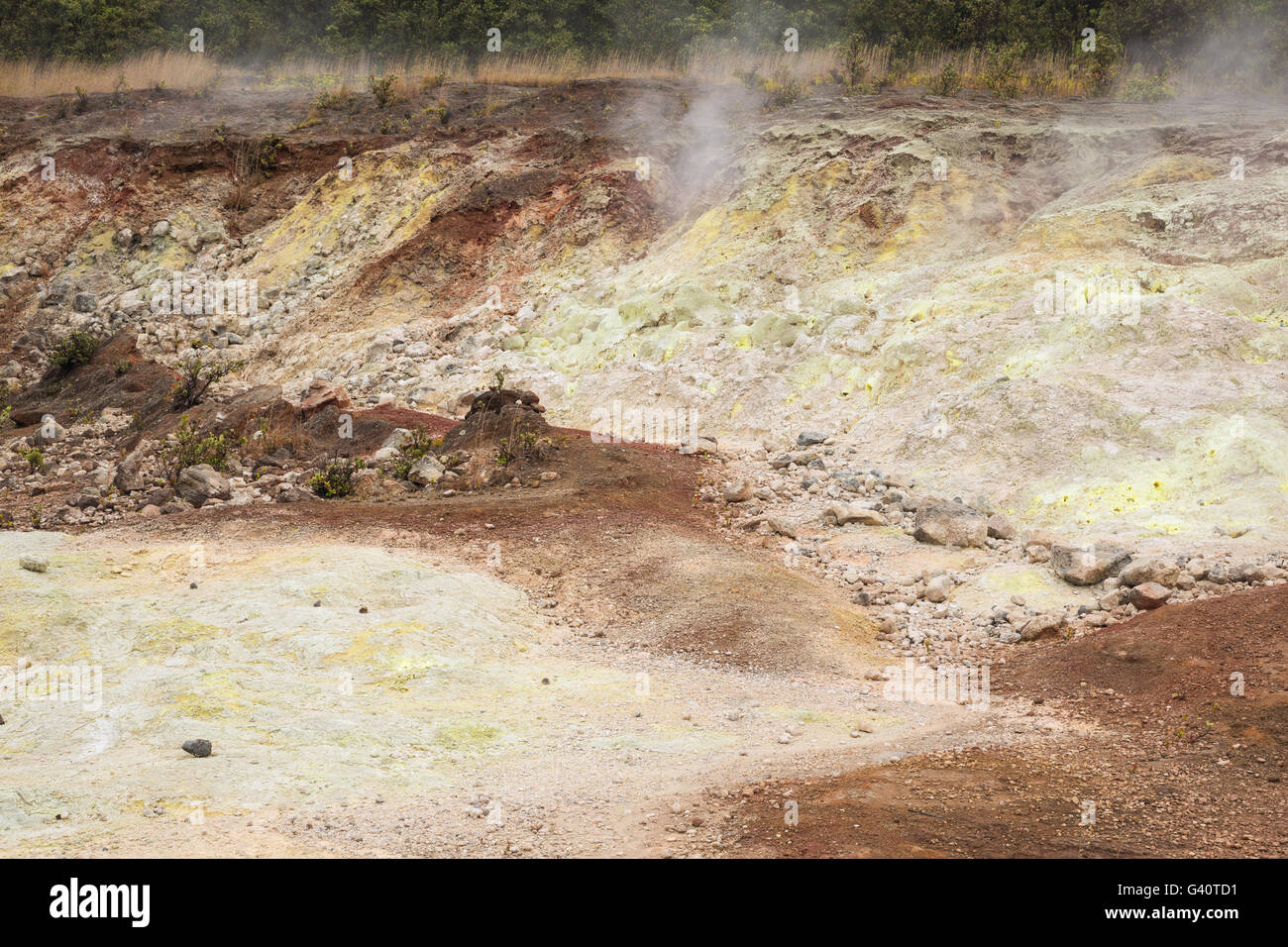 Ha'akulamanu Sulphur Banks and steaming vents Stock Photo - Alamy