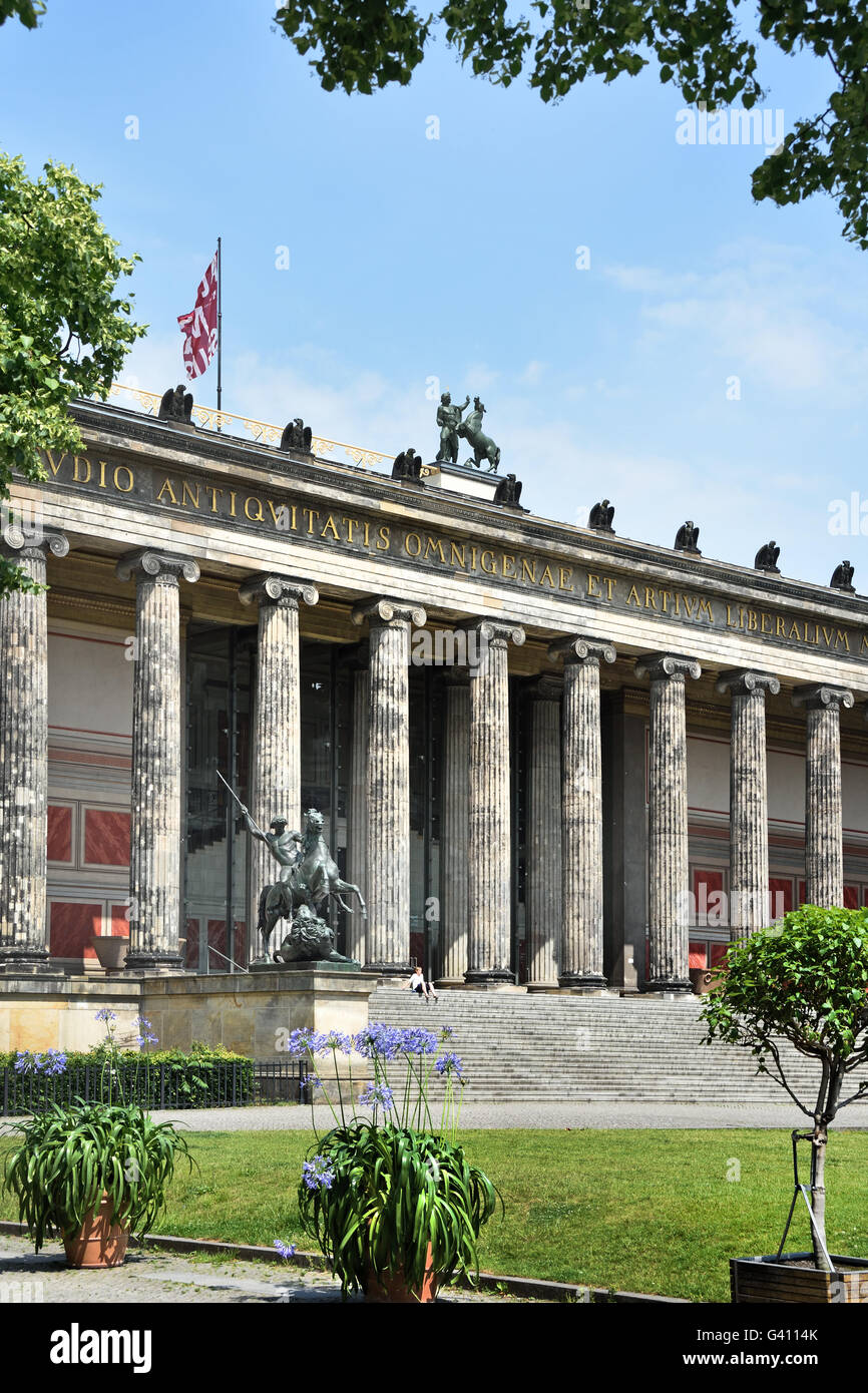 Altes Museum ( Antiquity Museum ) Lustgarten on Museumsinsel ( Museum Island) in Berlin Germany Stock Photo