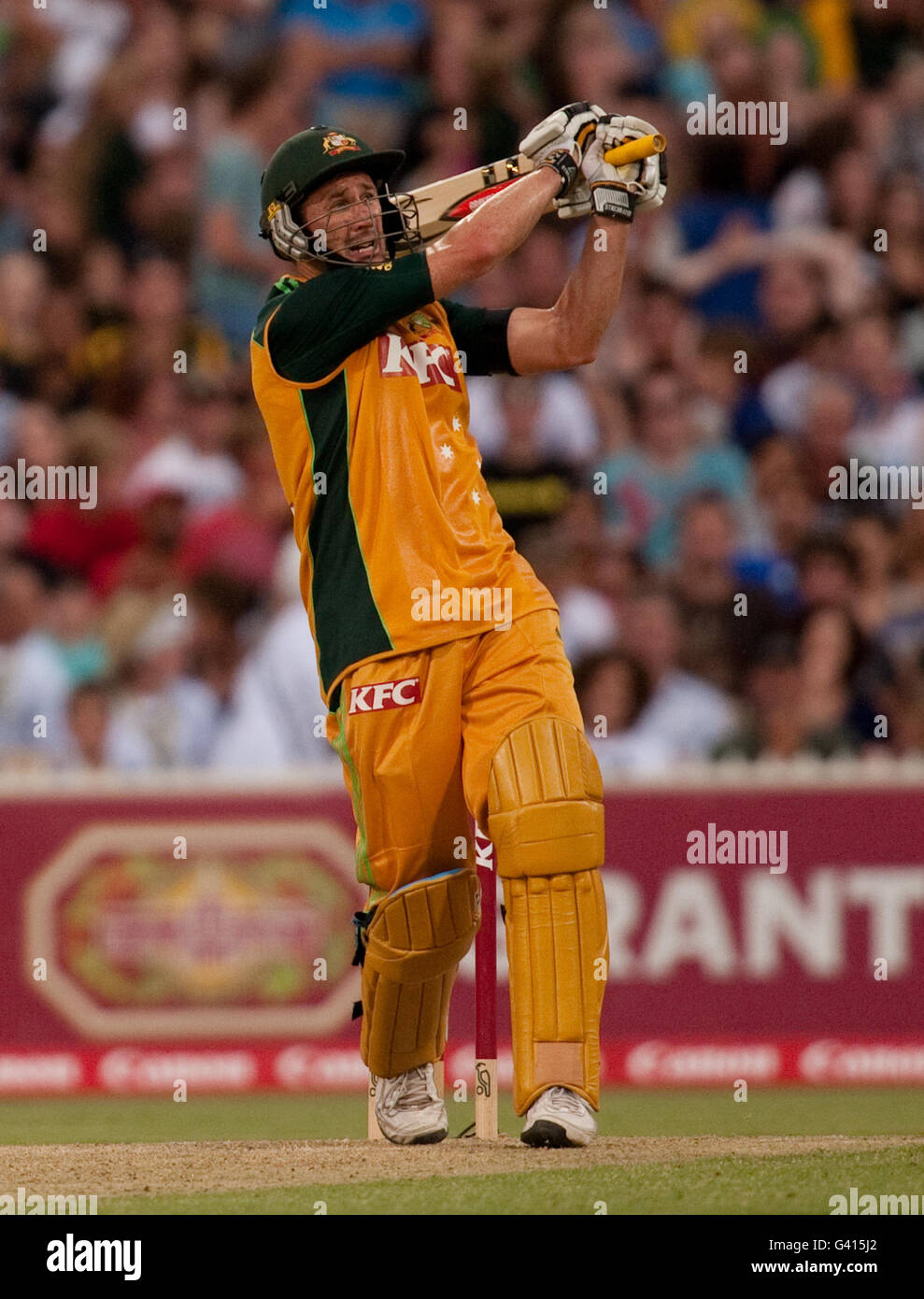 Australias david hussey bats first international twenty20 match