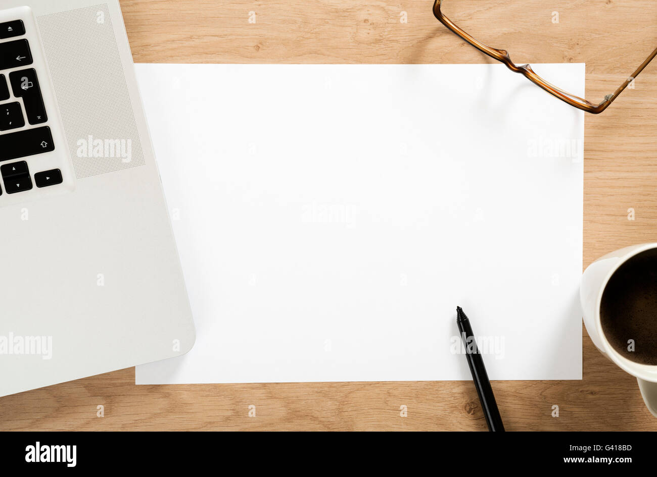 White office desk blank hi-res stock photography and images - Alamy