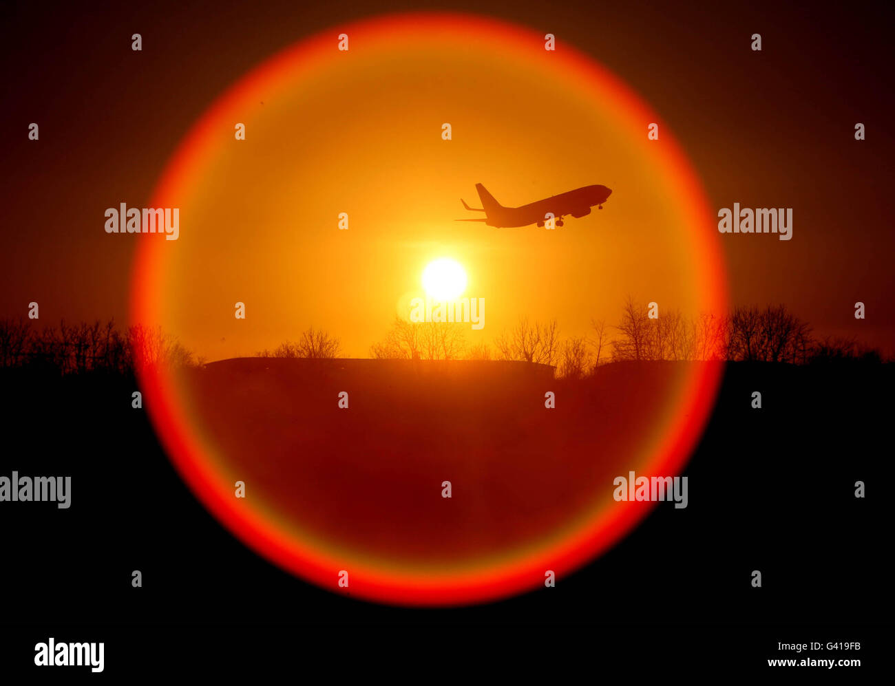 A jet takes off from Dublin airport as Transport Minister Noel Dempsey was today urged to intervene in an escalating Aer Lingus row which has resulted in major travel disruption. Stock Photo