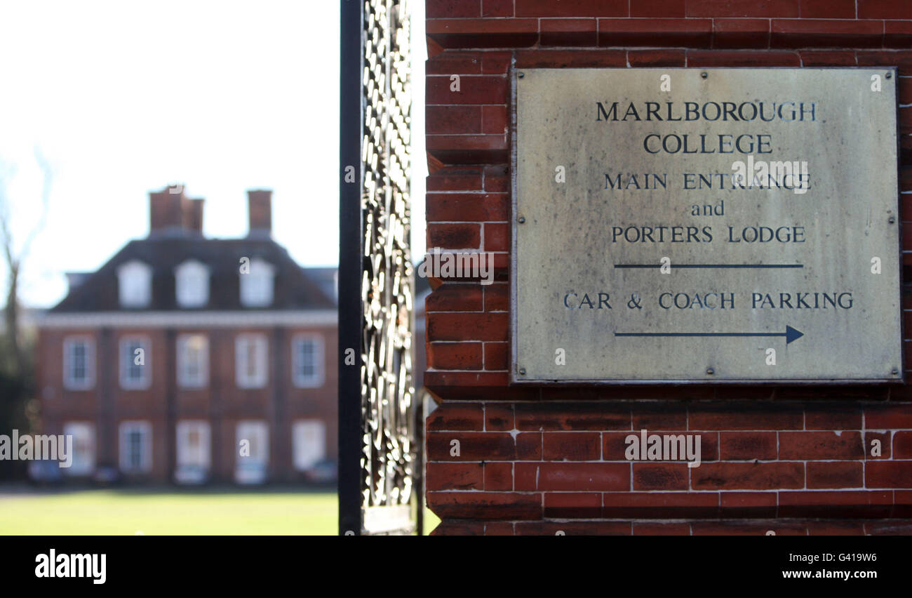 Marlborough College, Wiltshire, where Kate Middleton was a pupil. Stock Photo