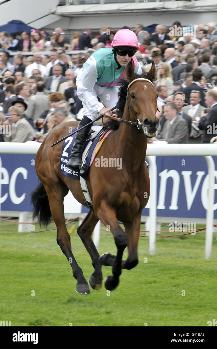 Horse Racing - The Investec Derby Festival - Ladies Day - Epsom Racecourse. Midday ridden by Tom Queally Stock Photo