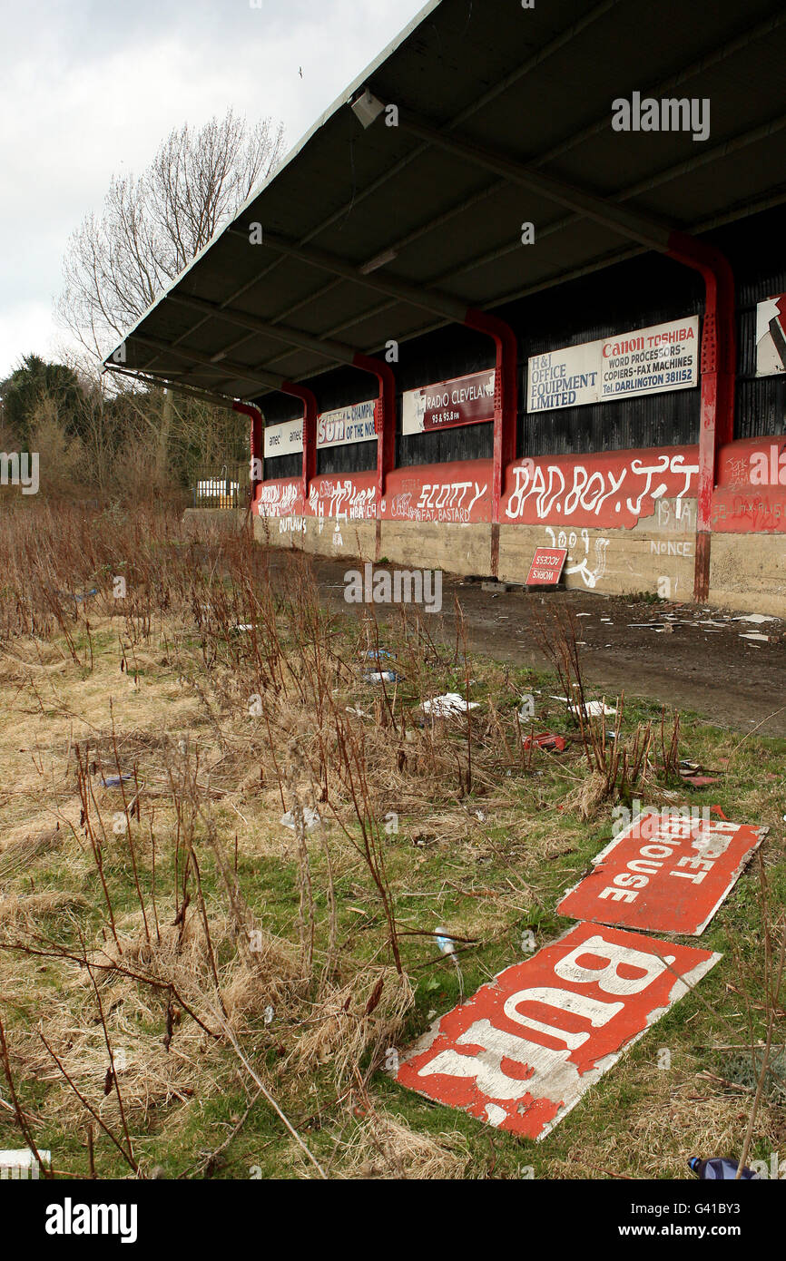 Soccer Old Football Grounds Darlington Feethams Stock Photo Alamy