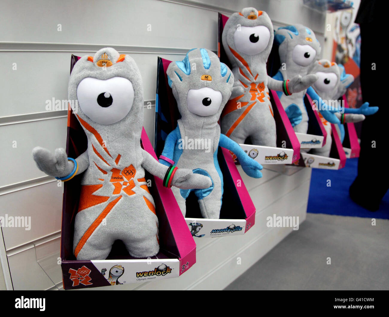 Mascotte JO Londres 2012 - Déguisement bleu de Mandeville dans Mascottes Personnages célèbres