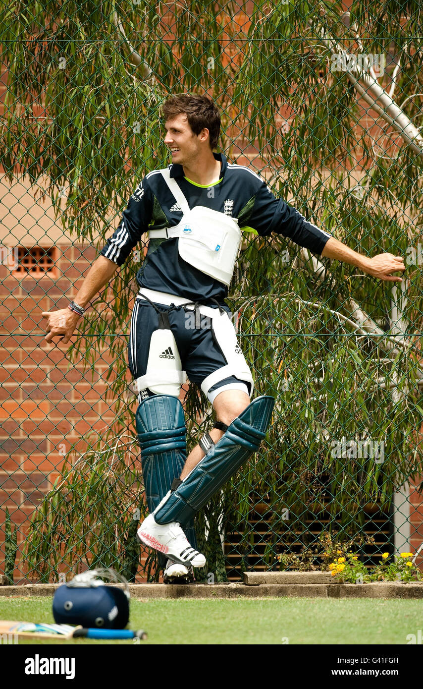 Cricket England Training Session The Gabba Stock Photo Alamy