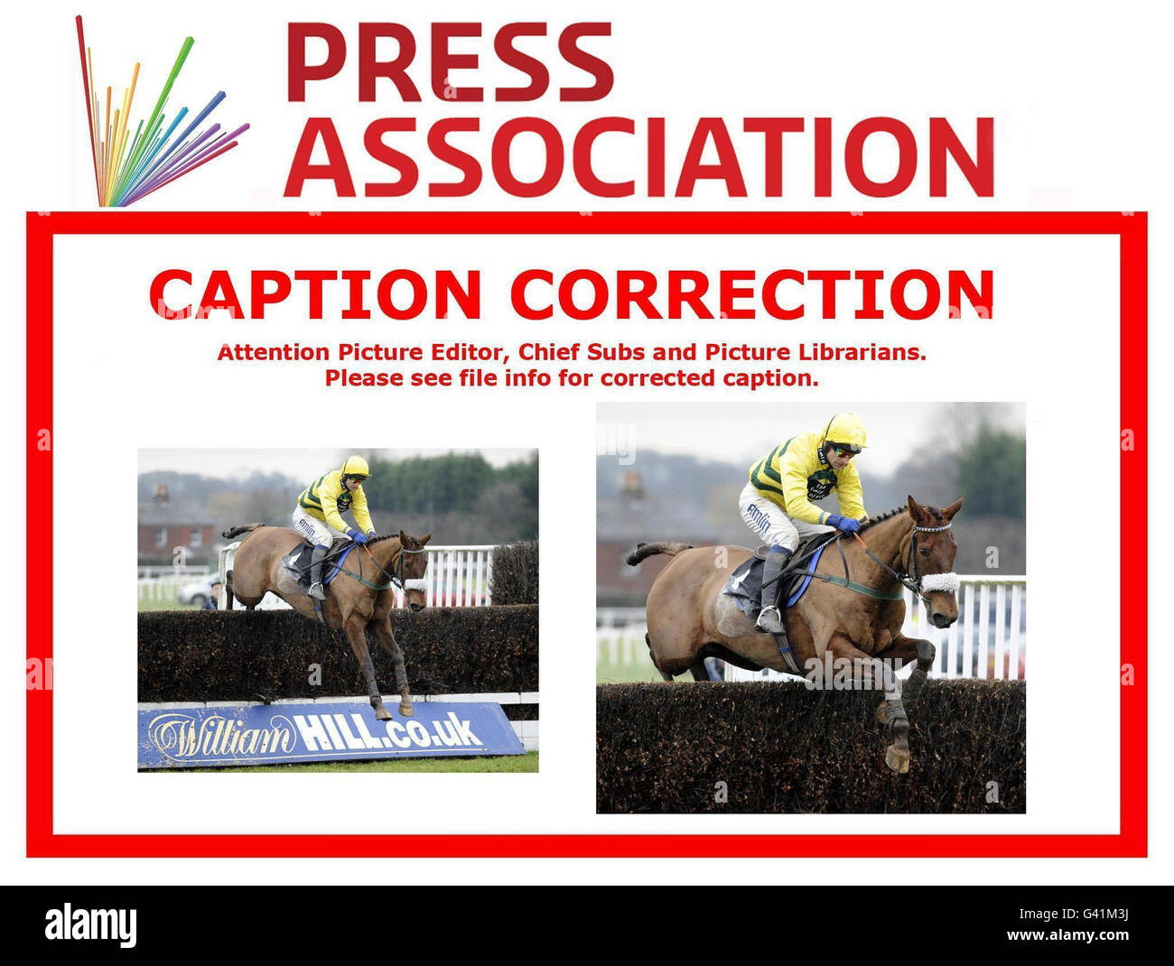 Retransmitted correct caption correcting name jockey horse midnight