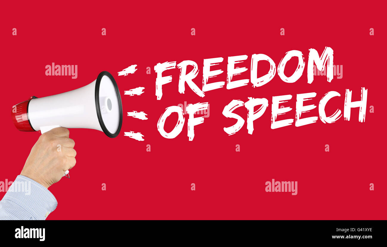 Freedom of speech press opinion expression censorship censored hand