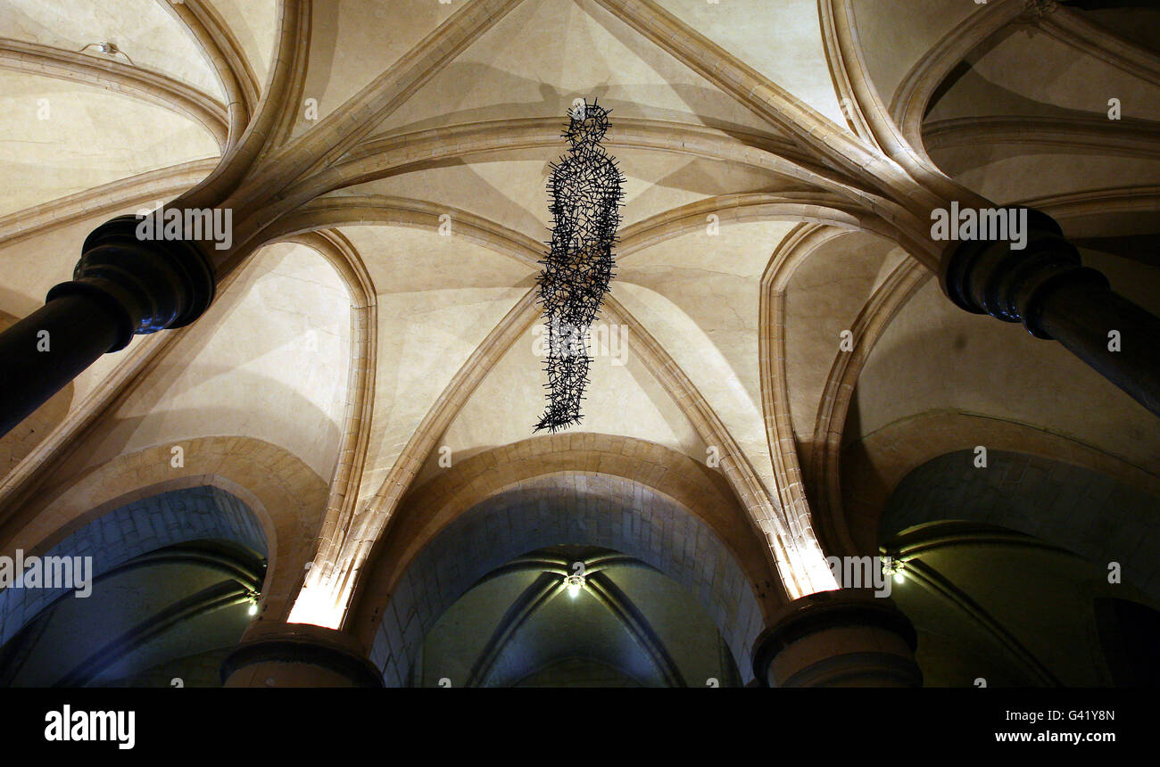 Antony Gormley Artwork Canterbury Cathedral Stock Photo