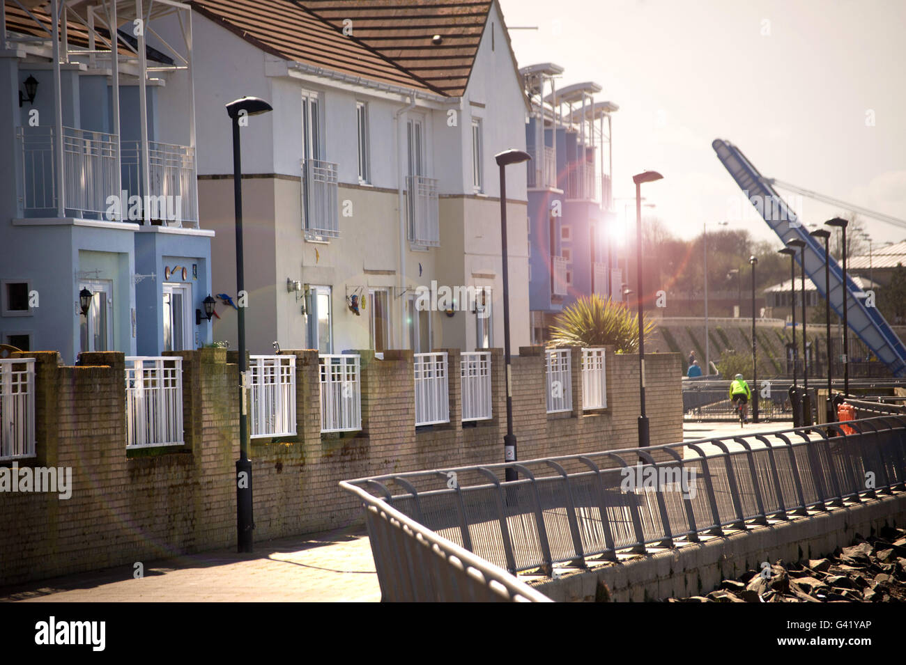 Harton Quays Park, South Shields riverside Stock Photo