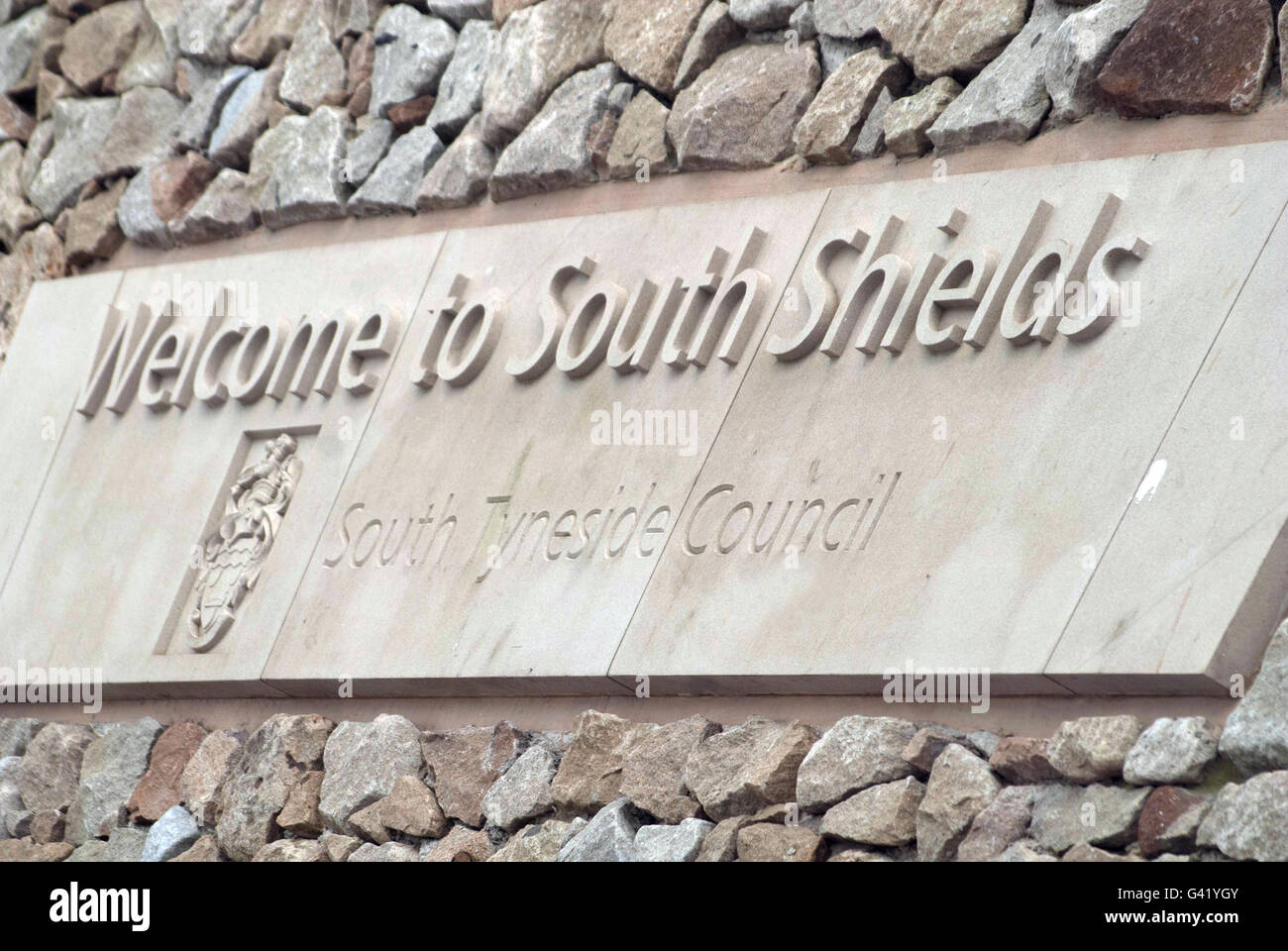 Welcome to South Shields Stock Photo