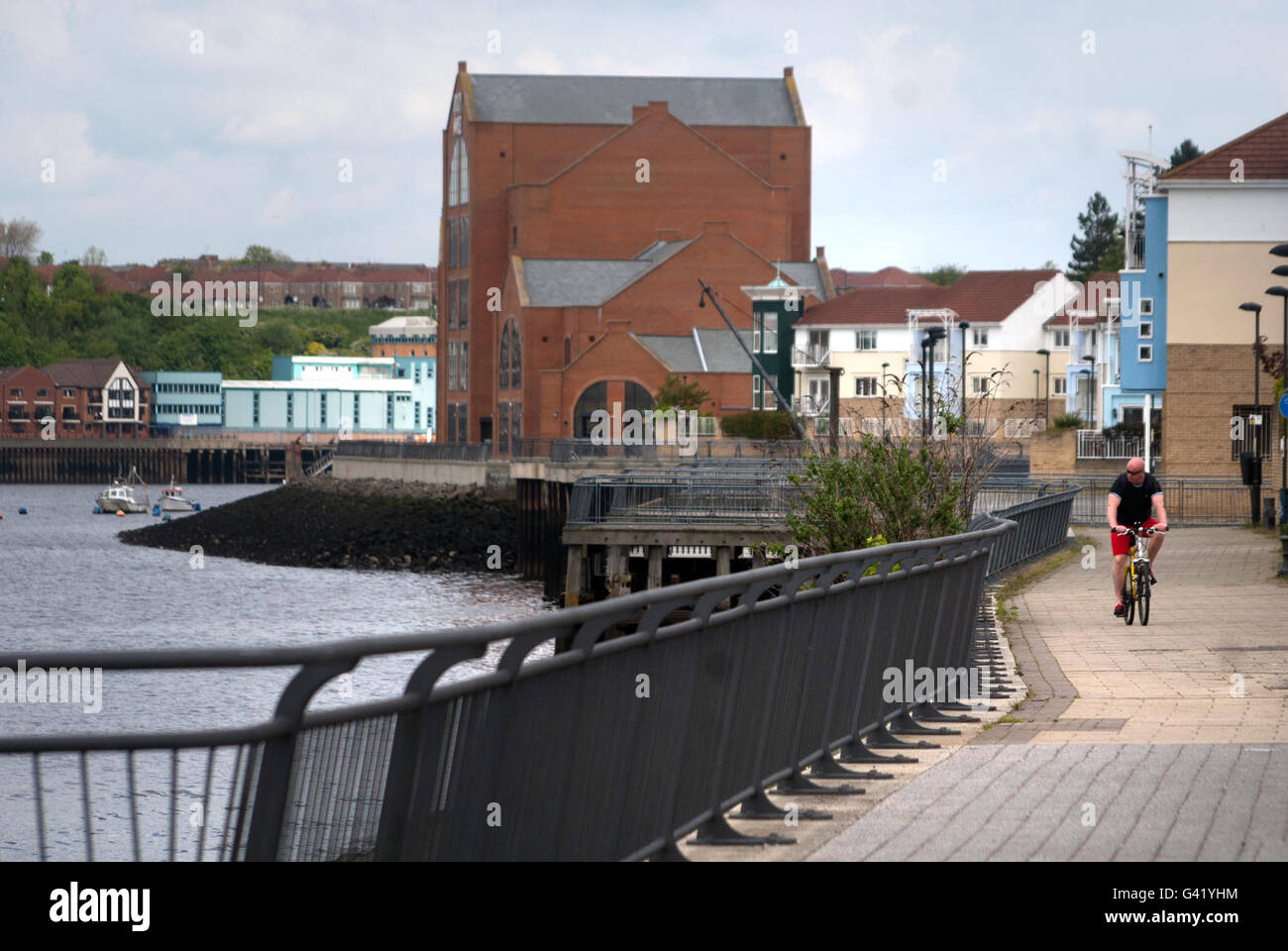 Harton Quays Park, South Shields riverside Stock Photo Alamy