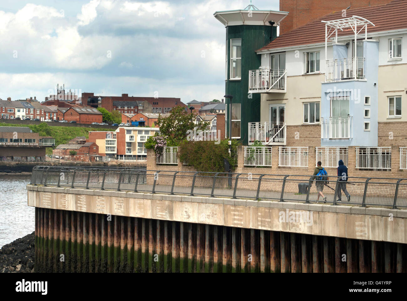 Harton Quays Park, South Shields riverside Stock Photo Alamy