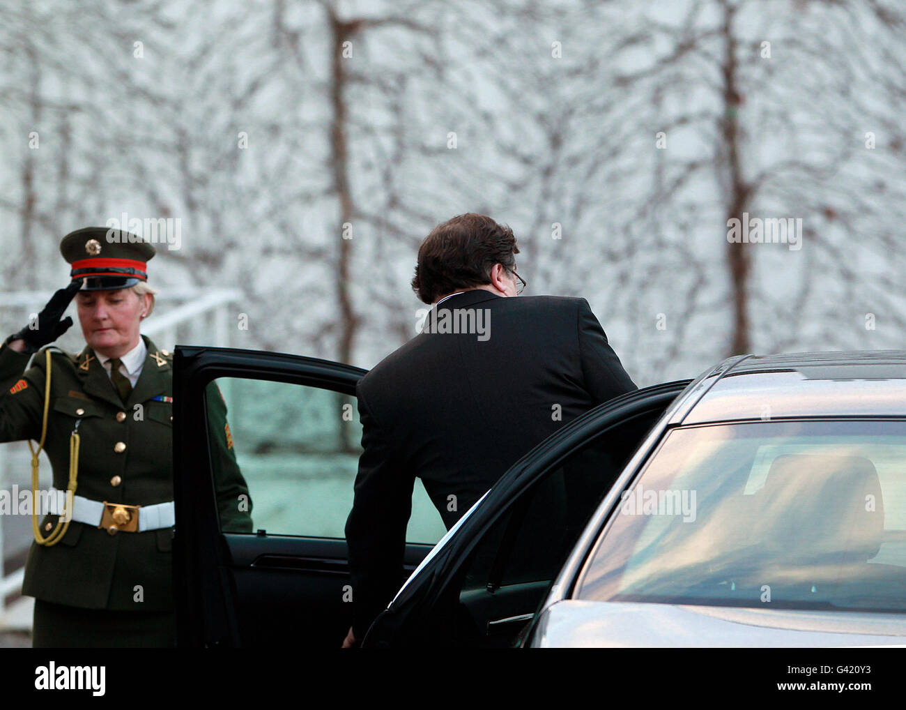 Brian Cowen stands down Stock Photo Alamy